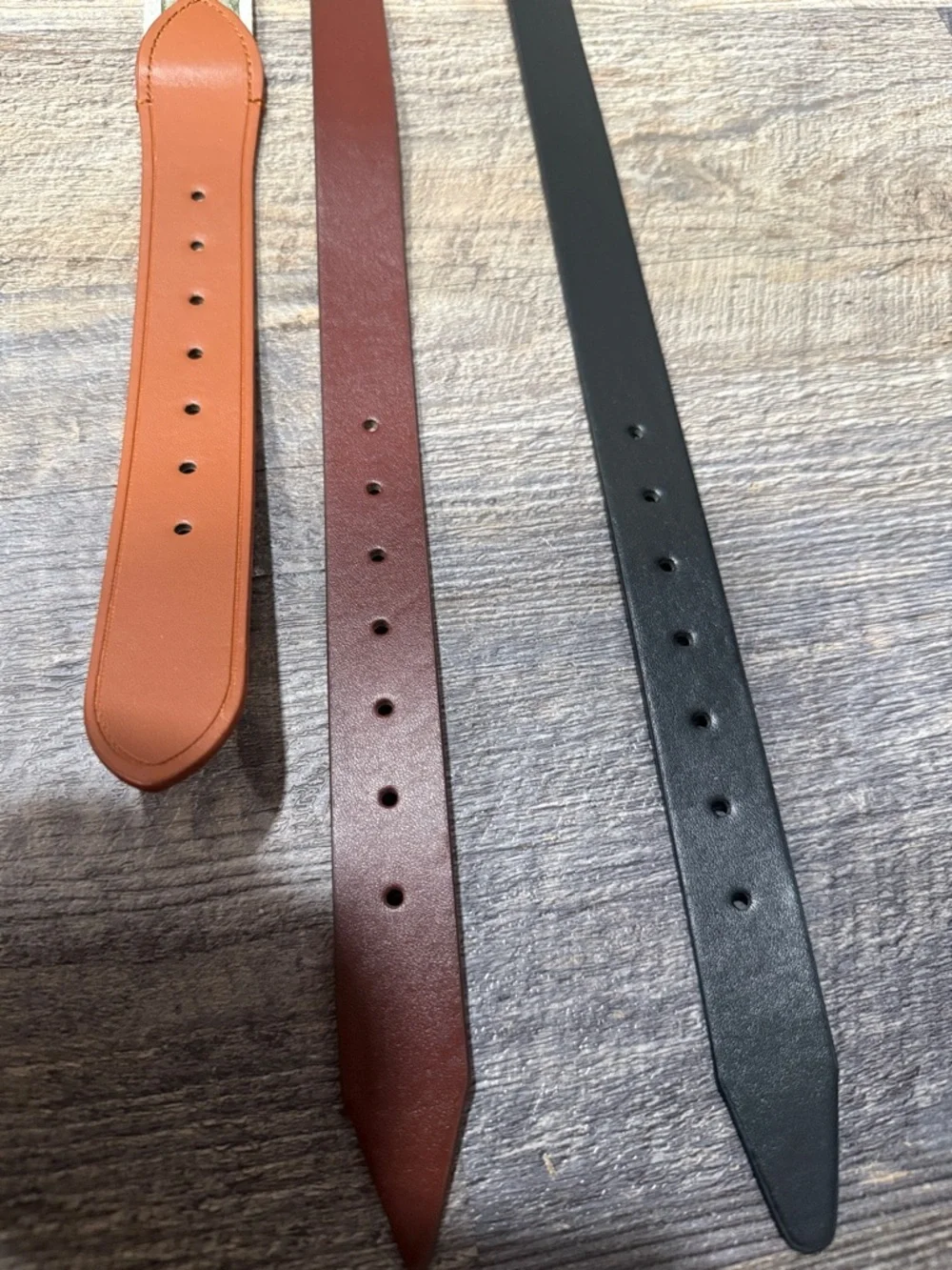 Boys Leather and Canvas Strap Set - Black, Brown, Tan